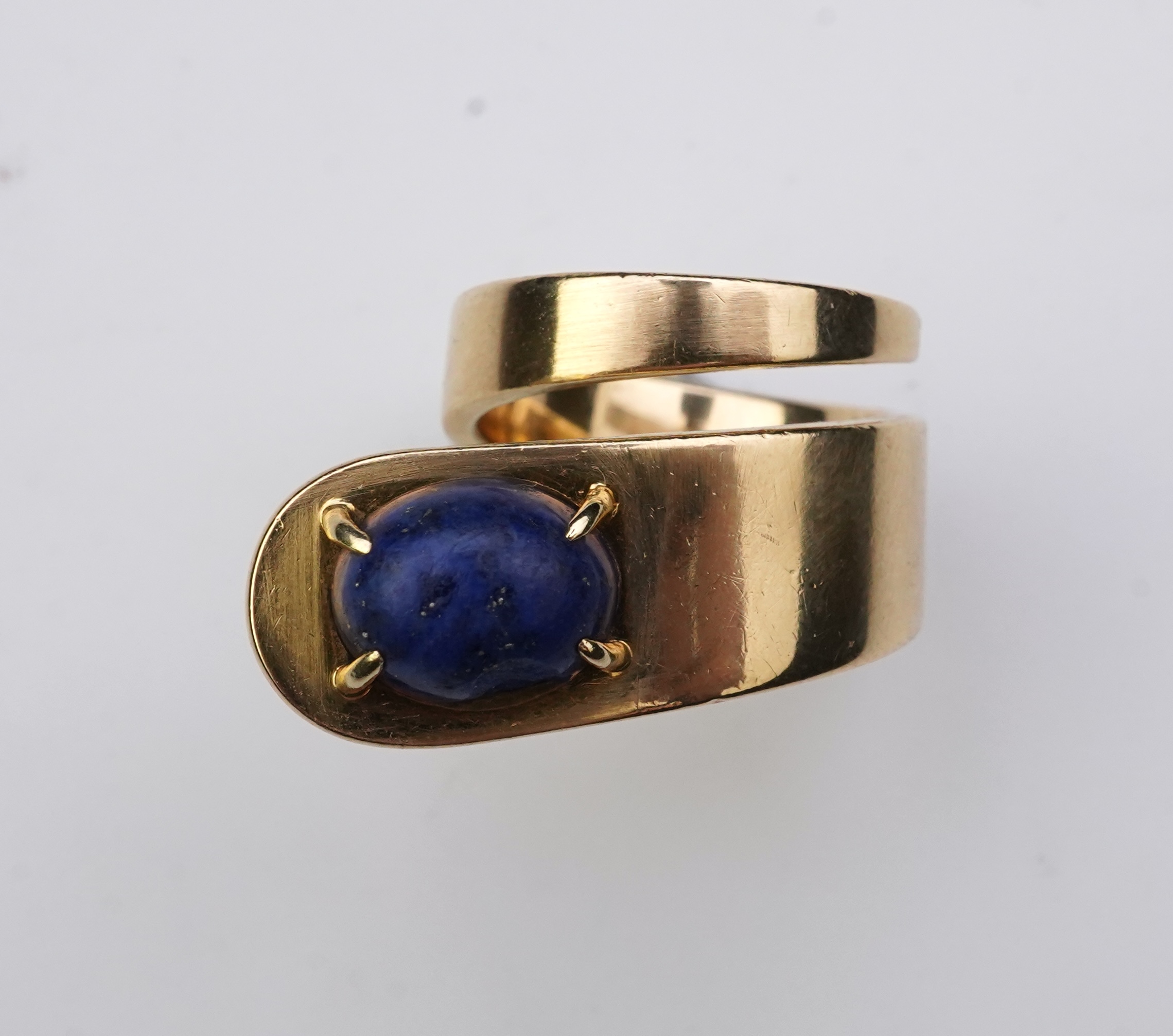 Jean Dinh Van for Cartier, a lapis lazuli ring, circa 1970